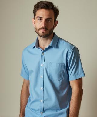 Stylish man wearing a modern shirt from Pesona Pria collection